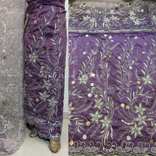Load image into Gallery viewer, Versatile Lavender Heavy Crystal Stone Beaded George Wrapper Set - HBDG180
