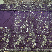 Load image into Gallery viewer, Versatile Lavender Heavy Crystal Stone Beaded George Wrapper Set - HBDG180
