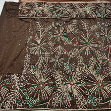 Load image into Gallery viewer, Surreal Brown Red &amp; Green Shiny Crystal Stone Beaded George Wrapper Set - HBDG181
