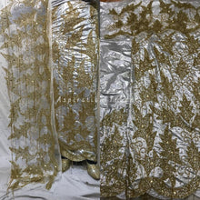Load image into Gallery viewer, Metallic Silver Shimmery NIGERIAN Wedding George wrapper set - HBMG036

