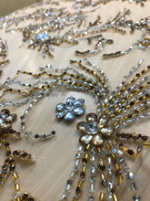 Load image into Gallery viewer, Magenta Crystal stone beaded Applique Design - AP055
