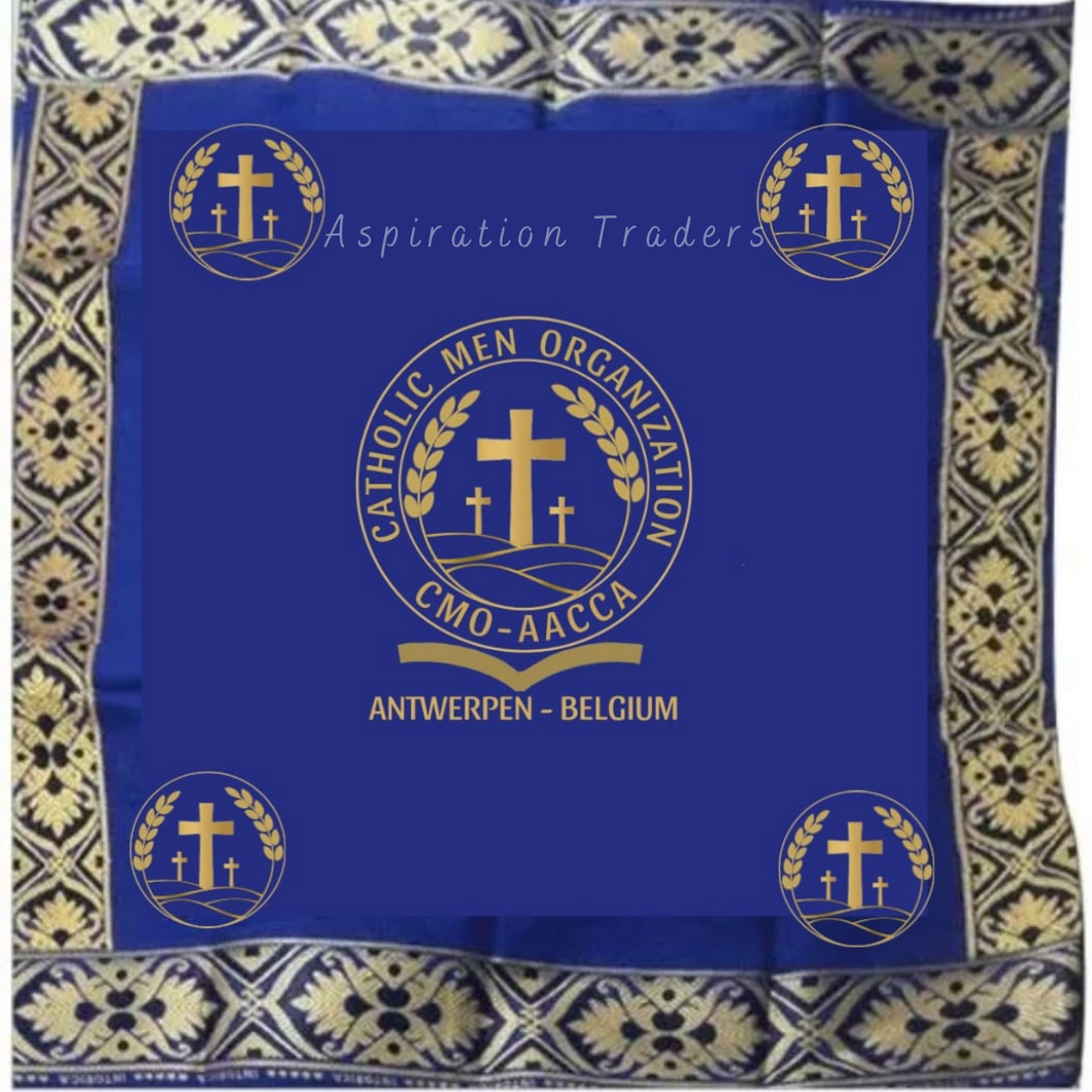 Navy Blue Intorica with Catholic Organization Logo Machine work     - 1022
