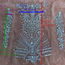 Load image into Gallery viewer, Designer MINI Applique Dress Panel  (Rhinestone/ Crystal/ Diamond Bodice Applique) - MDD020
