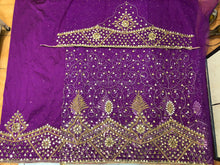 Load image into Gallery viewer, Nigerian bridal wear stone work Net Lace Designer George Wrapper Fabric with blouse - NLDG140
