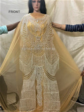 Load image into Gallery viewer, EXLUSIVE heavily beaded Designer Back front Panel Dress material - EG001
