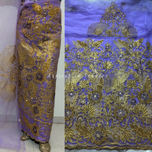 Load image into Gallery viewer, Fresh Sky Blue Net Silk Taffeta with Machine Embroidered George with Same blouse - RSG212
