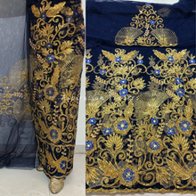 Load image into Gallery viewer, Fresh Sky Blue Net Silk Taffeta with Machine Embroidered George with Same blouse - RSG212
