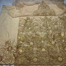 Load image into Gallery viewer, Fresh Sky Blue Net Silk Taffeta with Machine Embroidered George with Same blouse - RSG212
