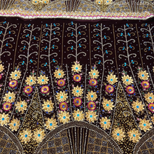 Load image into Gallery viewer, Maroon Stone Beaded Designer Velvet Fabric George Set - VG095
