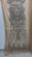 Load and play video in Gallery viewer, Gold Luxury Beaded Sequence Hand Embroidered work Designer Dress DD 109
