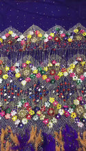 Load and play video in Gallery viewer, Nigerian Unique 3D flowers  and feathers  Designer Net Lace George wrapper Set for IGBO Bride - NLDG143
