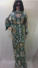Load and play video in Gallery viewer, Teal Green Heavy Beaded NET George Wrapper set with matching blouse - NLDG069
