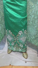Load and play video in Gallery viewer, New 2022 African Designer NET lace Heavily Beaded George Wrapper set  - NLDG100
