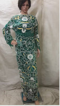Load and play video in Gallery viewer, New arrival Superior Quality VIP TEAL GREE Nigerian Traditional wedding George Wrapper SET - NLDG063
