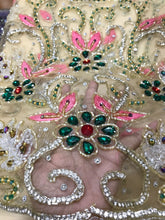 Load image into Gallery viewer, Swarovski Beads Wedding Applique Diamond Bridal sash Applique - AP004
