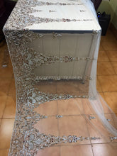 Load image into Gallery viewer, Exclusive Heavy Glass crystal Stone Sequence Beads beaded NET Lace Applique Design - AP027

