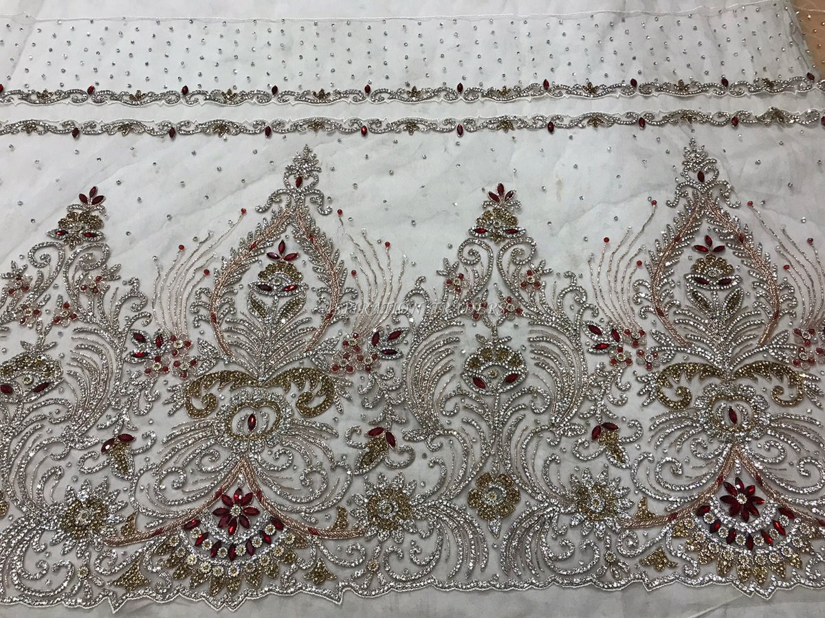 NEW Unique Exclusive  ALL Crystal stone Work  Applique Design - AP037