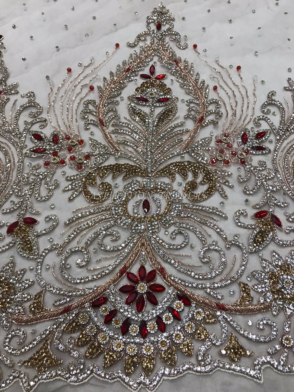 NEW Unique Exclusive ALL Crystal stone Work Applique Design