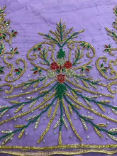 Load image into Gallery viewer, Sweet LILAC color New designer Applique Design On French Net lace fabric - AP045
