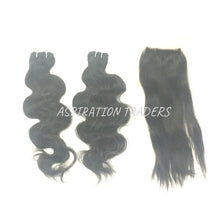 Load image into Gallery viewer, Virgin Natural Body Wave Hair Extension - 2 Bundles + 1 Closure - Aspiration Traders
