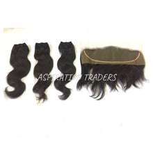 Load image into Gallery viewer, Virgin Natural Body Wave Hair Extension - 3 Bundles + 1 Frontal - Aspiration Traders
