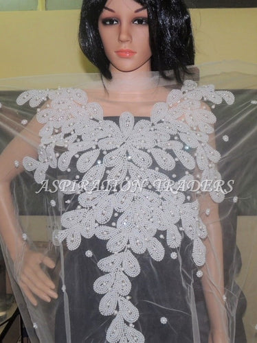 Net Lace Beaded Blouse - BB028 - Aspiration Traders