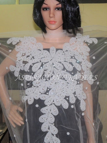 Net Lace Beaded Blouse - BB028 - Aspiration Traders