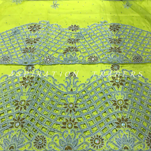 Load image into Gallery viewer, Hand made Beaded Georges wrapper set with cutwork design - BG134
