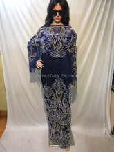 Load image into Gallery viewer, Beautiful Design Medium Beaded Trending George wrapper with blouses - BG143
