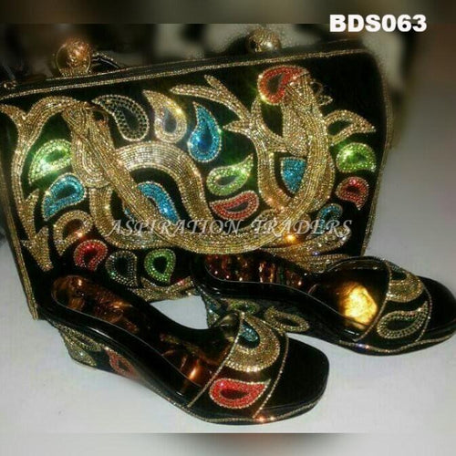 Hand Bag, Clutch & Shoes - BDS063 - Aspiration Traders