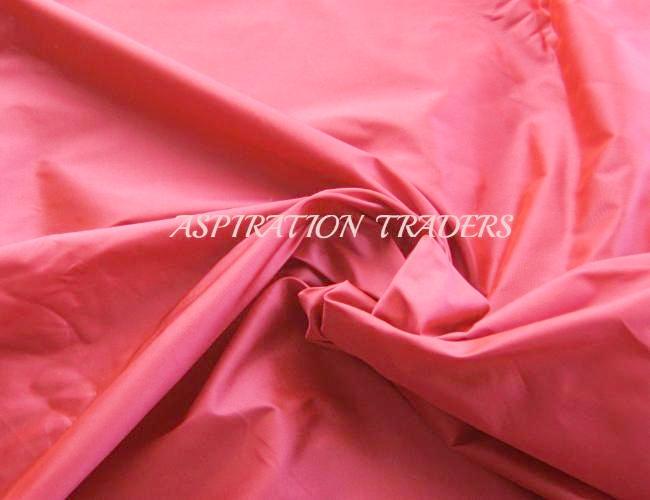 Coral Silk Taffeta Fabric - Aspiration Traders