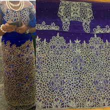 Load image into Gallery viewer, Beautiful Designer Cutwork Heavy Beaded VIP George Fabric With Blouse- HB036
