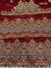 Load image into Gallery viewer, Fancy White Color Heavy Beaded VIP George With Golden Design - HB156
