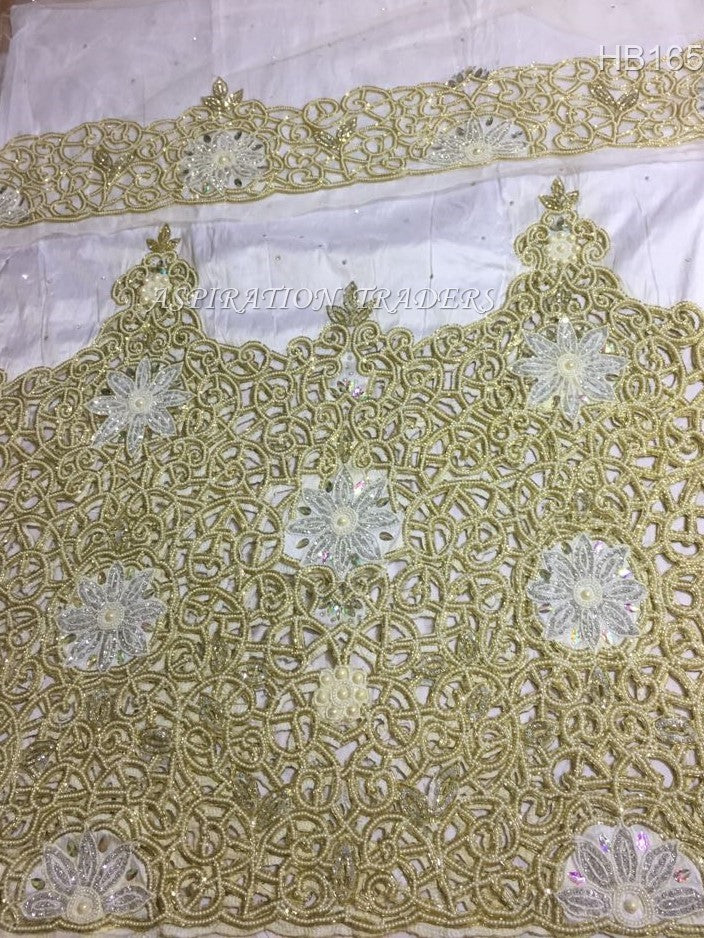 New fashion White African George Wrapper with sequins George set - HB1 ...