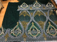 Load image into Gallery viewer, High-Quality Heavy Beaded Designer African/ UGO Wedding VIP George wrapper - HB168
