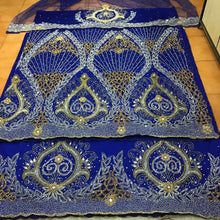 Load image into Gallery viewer, High-Quality Heavy Beaded Designer African/ UGO Wedding VIP George wrapper - HB168
