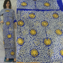 Load image into Gallery viewer, High quality african wedding dress Exclusive Royal blue Heavy Beaded Crystal stone work with cutwork designer George - HBDG134
