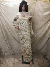 Load image into Gallery viewer, Heavily Beaded Nigerian Designer George Wrapper With Blouse, Bridal Attire - HBDG136
