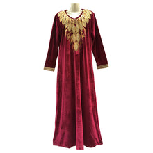 Load image into Gallery viewer, High Quality V Neck Korea Velvet Abaya Wholesale Dubai Abaya Clothing for Women - K036
