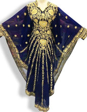 Load image into Gallery viewer, New arrival black  Fancy Farasha Kaftan Jilbab Jalabiyah dress georgette abaya  - K037
