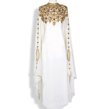 Load image into Gallery viewer, Hand Beaded work kaftan long sleeves with stand collar beaded long kaftan - K047
