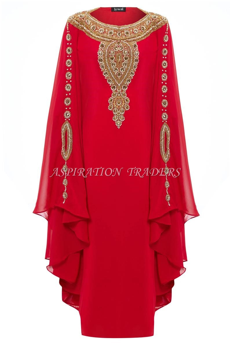 Royal Islamic Modern Elegant Dubai Moroccan Caftan Arabic party wear Beach kaftan- K054