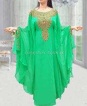 Load image into Gallery viewer, Royal Islamic Modern Elegant Dubai Moroccan Caftan Arabic party wear Beach kaftan- K054
