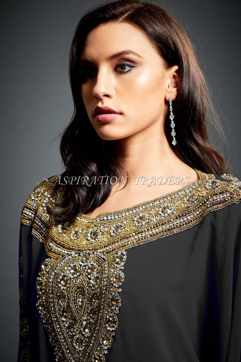 Royal Islamic Modern Elegant Dubai Moroccan Caftan Arabic party wear Beach kaftan- K054