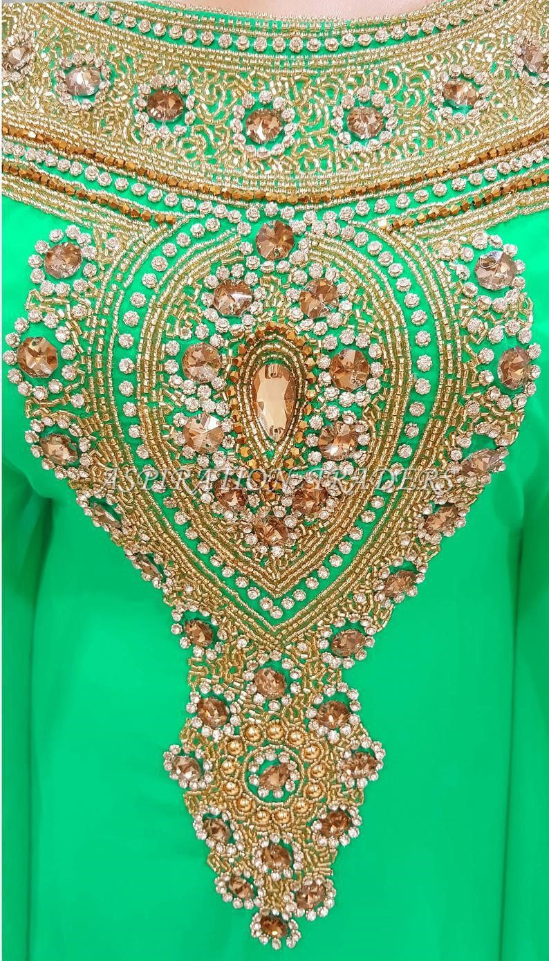Royal Islamic Modern Elegant Dubai Moroccan Caftan Arabic party wear Beach kaftan- K054