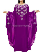 Load image into Gallery viewer, New Designer Dubai Styled Heavy Beaded Work Moroccan kaftan African Gown - K060
