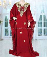 Load image into Gallery viewer, Latest Designer Gorgeous  Beaded Work African Chiffon long Kaftan - K061
