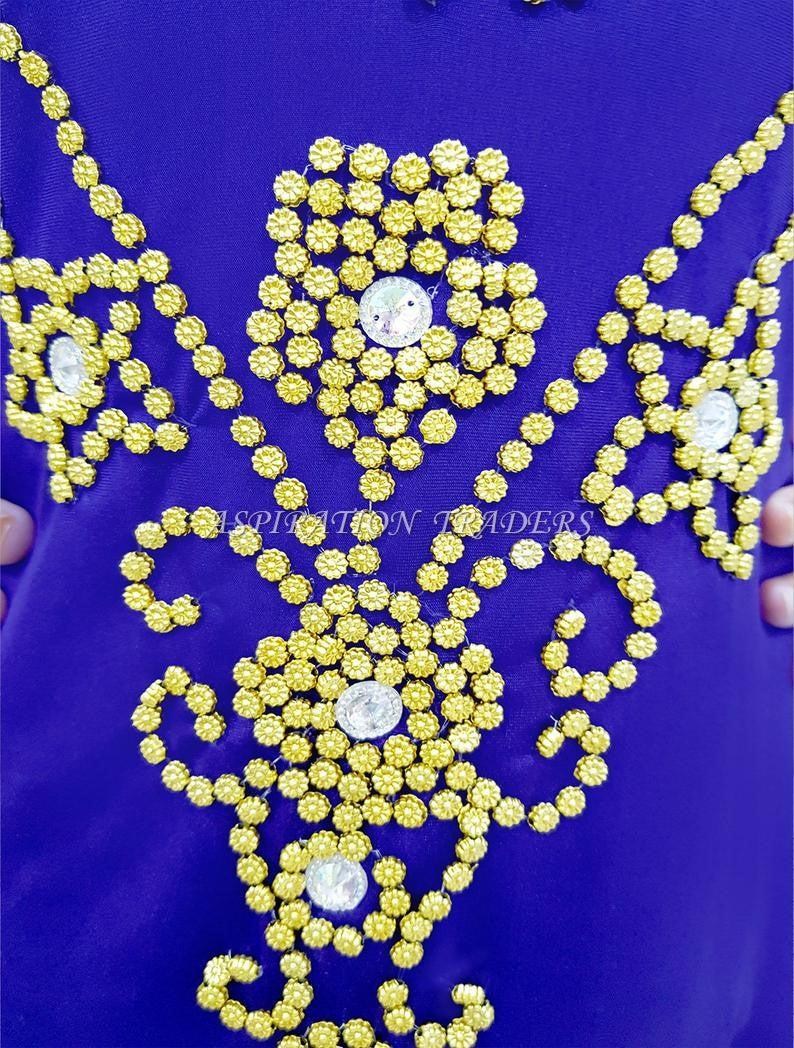 New Fancy Collection  High neck Stylish Kaftan Beaded Dress For Women - K062