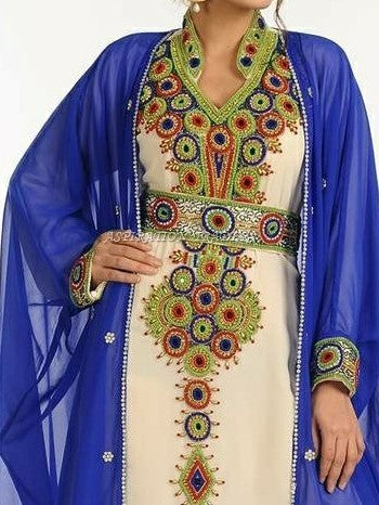 Latest New Designer Long Jacket Style Party Wear Dress Kaftan Lace Work For Women - K065