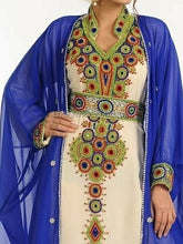 Load image into Gallery viewer, Latest New Designer Long Jacket Style Party Wear Dress Kaftan Lace Work For Women - K065
